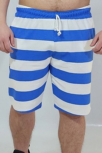 wingetstar Klasik Pamuklu Mavi Çizgili Şort