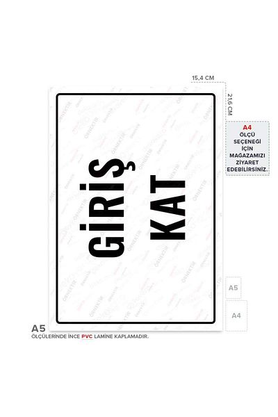 Posterya Ul01896-A5 - Entrance Floor Warning Sign (15,4×21,6cm)