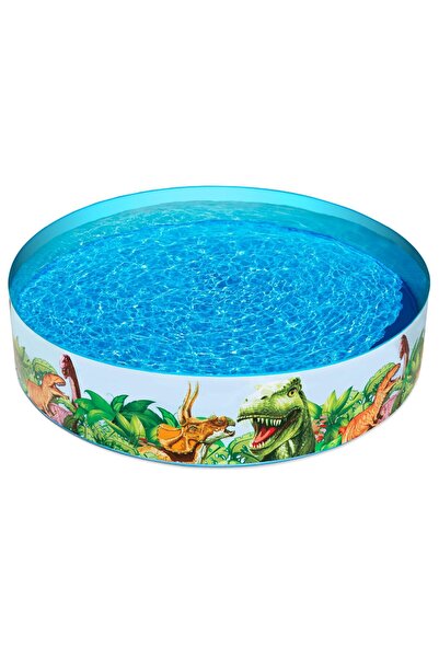BESTWAY Büyük Dinozor Desenli Portatif Havuz 2.44m x 46cm, Yaz Eğlencesi İçin...