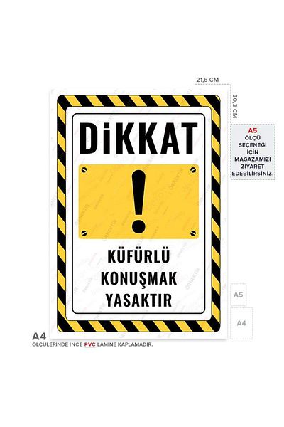 Posterya Ul02711-A4 - Warning Sign of Prohibited Speech with Mould (21.6×30.3cm)