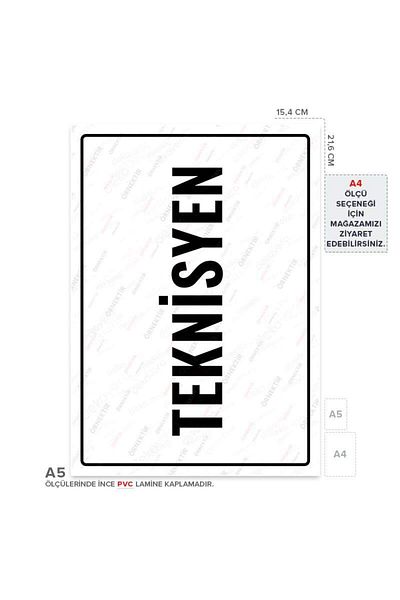 Posterya Ul01839-A5 - Technician Warning Sign (15,4×21,6cm)
