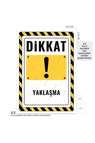 Posterya Ul02815-A5 - Approach Warning Sign (15.4×21.6cm)