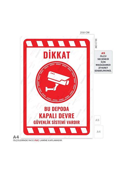 Posterya Ul02110-A4 - This Warehouse Has Closed Circuit Security System Warning Sign (21.6×30.3cm)