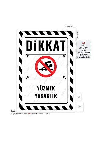 Posterya Ul02658-A4 - Swimming Prohibited Warning Sign (21.6×30.3cm)