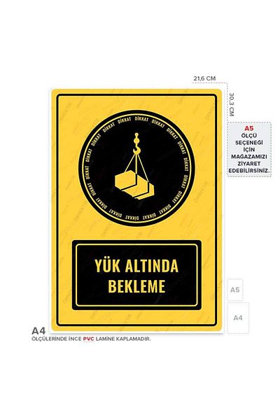 Posterya Ul01067-A4 - under Load Waiting Warning Sign (21.6×30.3cm)