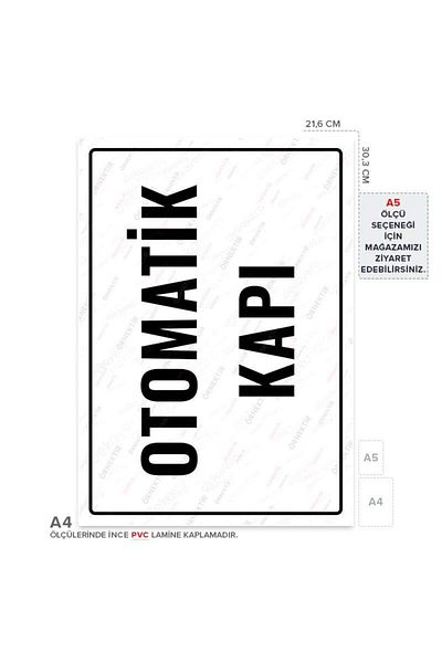 Posterya Ul01814-A4 - Automatic Door Warning Sign (21.6×30.3cm)