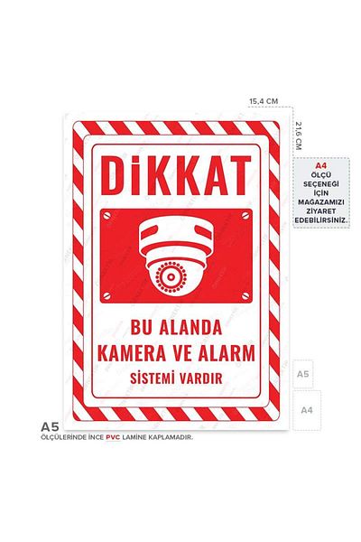 Posterya Ul02533-A5 - There Is a Camera and Alarm System in This Area Warning Sign (15.4×21.6cm)