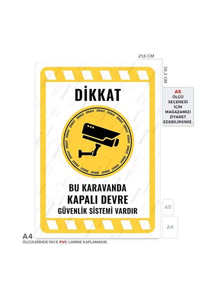 Posterya Ul02115-A4 - This Caravan Has a Closed Circuit Security System Warning Sign (21,6×30,3cm)