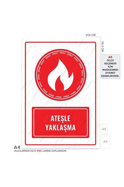 Posterya Ul01024-A4 - Fire Approach Warning Sign (21.6×30.3cm)