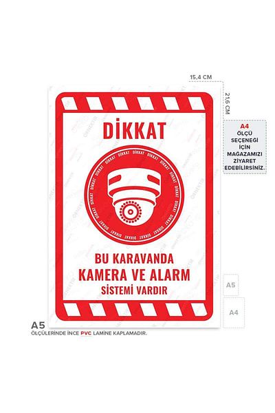 Posterya Ul02138-A5 - This Caravan Has a Camera and Alarm System Warning Sign (15.4×21.6cm)