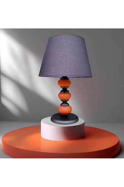DEDE Odessa Lamp Shade Black Metal Red Ceramic Black Hat