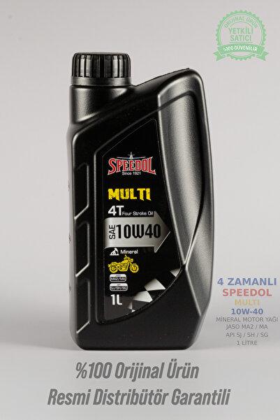 Speedol Multi 10W-40 4T 1L Mineral Motosiklet Motor Yağı Speedol