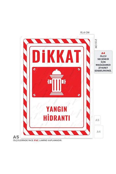 Posterya Ul02684-A5 - Fire Hydrant Warning Sign (15.4×21.6cm)