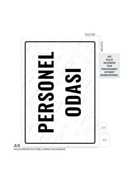 Posterya Ul01749-A5 - Staff Room Warning Sign (15.4×21.6cm)