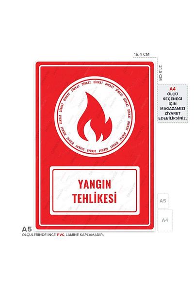 Posterya Ul01611-A5 - Fire Hazard Warning Sign (15.4×21.6cm)