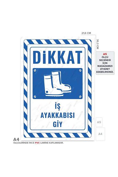 Posterya Ul02369-A4 - Work Shoes Wear Warning Sign (21,6×30,3cm)