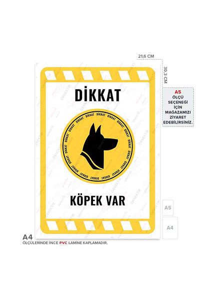 Posterya Ul02159-A4 - Caution Dog Warning Sign (21.6×30.3cm)