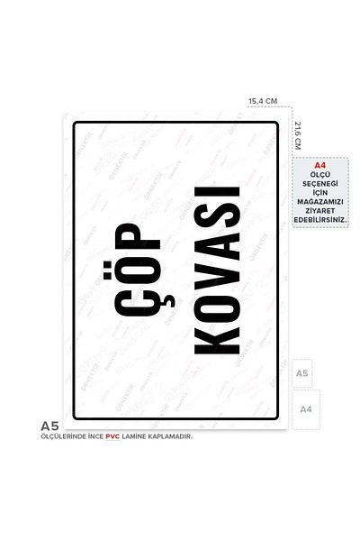 Posterya Ul01868-A5 - Garbage Bin Warning Sign (15.4×21.6cm)