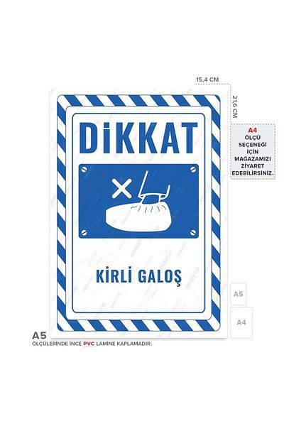 Posterya Ul02803-A5 - Dirty Galoshes Warning Sign (15,4×21,6cm)