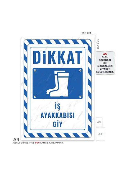 Posterya Ul02315-A4 - Work Shoes Wear Warning Sign (21.6×30.3cm)
