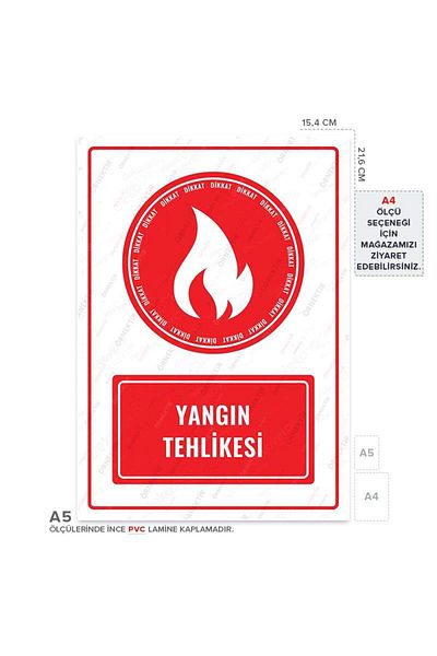 Posterya Ul01612-A5 - Fire Hazard Warning Sign (15.4×21.6cm)