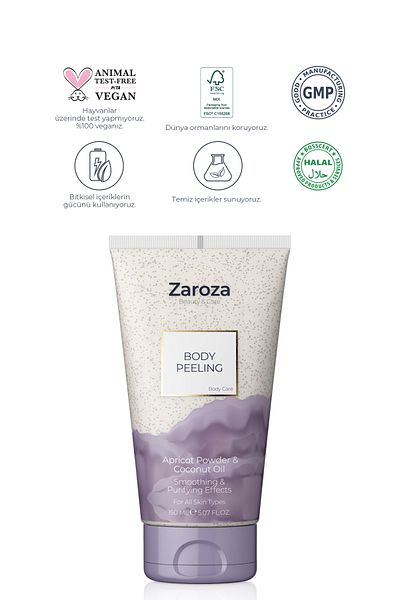 ZAROZA Purifying Body Peeling with Apricot Kernel - Body Peeling - 150 ml