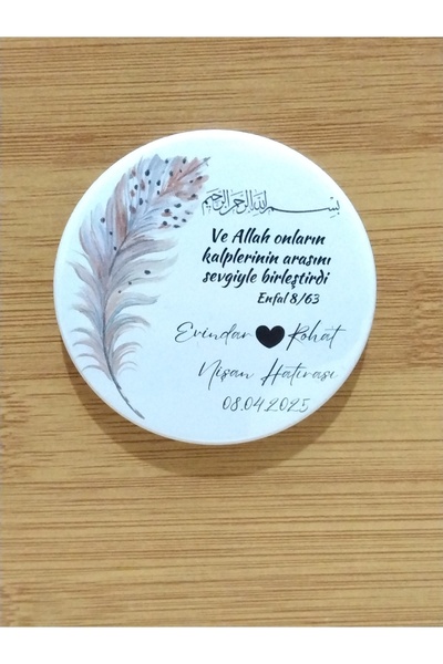 TREND 10 Adet Açacak Magnet Tül Kese İçinde; Doğum Günü, Nişan, Söz, Nikah Hediyelik