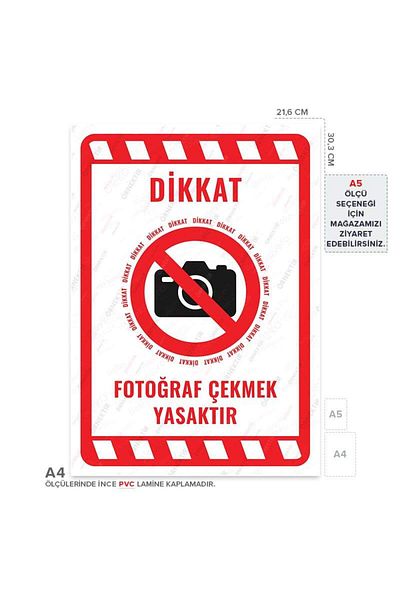 Posterya Ul02210-A4 - Photography Prohibited Warning Sign (21.6×30.3cm)