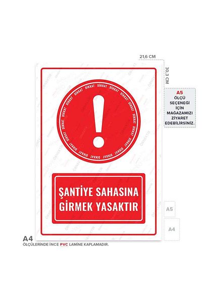 Posterya Ul01532-A4 - Entering the Construction Site Is Prohibited Warning Sign (21.6×30.3cm)