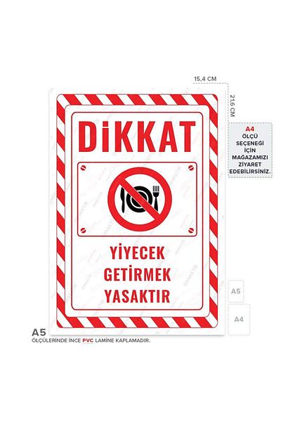 Posterya Ul02637-A5 - Bringing Food Is Prohibited Warning Sign (15,4×21,6cm)