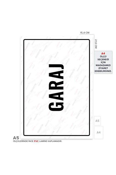 Posterya Ul01780-A5 - Garage Warning Sign (15,4×21,6cm)