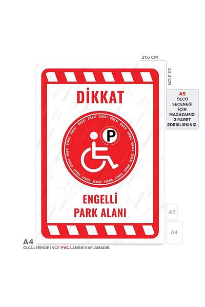 Posterya Ul02042-A4 - Disabled Parking Space Warning Sign (21.6×30.3cm)