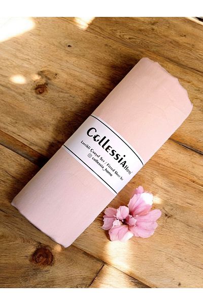CollessiaHome 90% Cotton and 10% Polyester Fitted Single Fitted Sheet Set - Powder Pink
