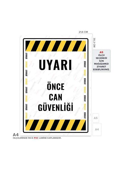Posterya Ul01687-A4 - First Life Safety Warning Sign (21.6×30.3cm)