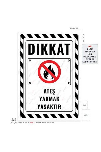 Posterya Ul02644-A4 - It Is Forbidden to Shoot Fire Warning Sign (21,6×30,3cm)