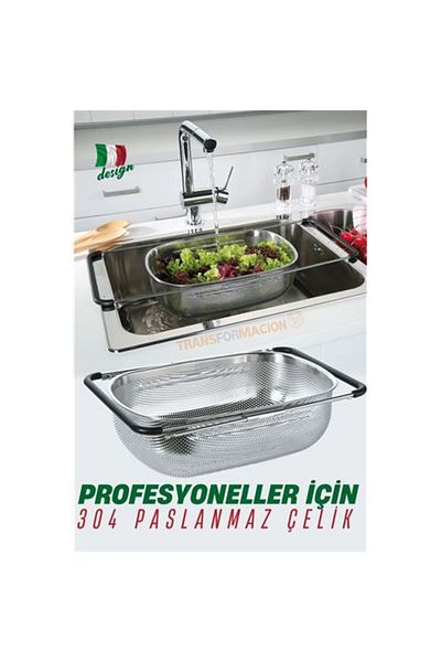 Skygo Modacar Sink Strainer Adjustable Colander 304 Stainless Steel