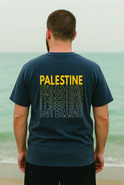 By Caspita Fashion Μπλουζάκι Lenithra Gaza Palestine με στάμπα Unisex Oversiz...