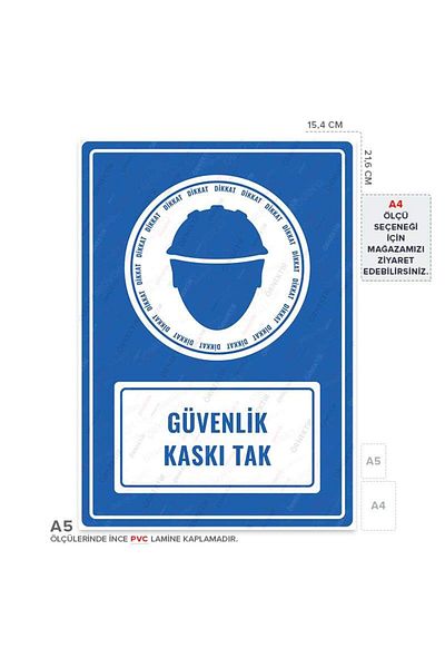 Posterya Ul01003-A5 - Safety Helmet Plug Warning Sign (15,4×21,6cm)
