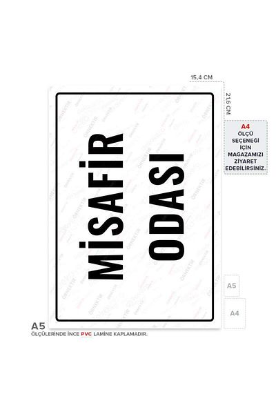 Posterya Ul01758-A5 - Guest Room Warning Sign (15.4×21.6cm)
