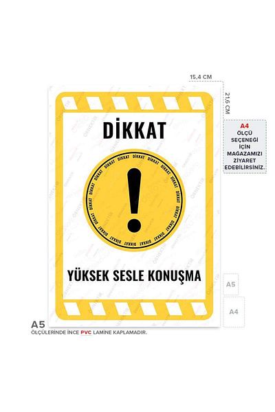 Posterya Ul02304-A5 - Loud Talking Warning Sign (15.4×21.6cm)