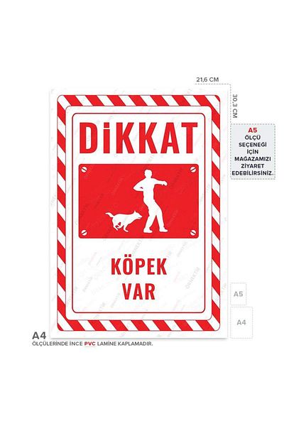 Posterya Ul02573-A4 - Caution Dog Warning Sign (21.6×30.3cm)