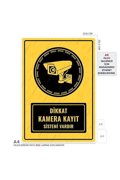 Posterya Ul01419-A4 - Attention Camera Recording System Warning Sign (21.6×30.3cm)