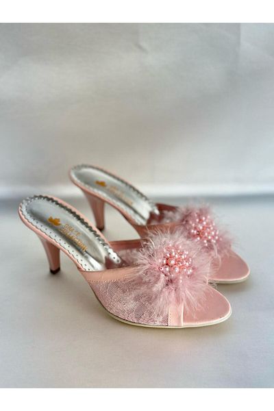 MOD10 Feathered Bride Slippers