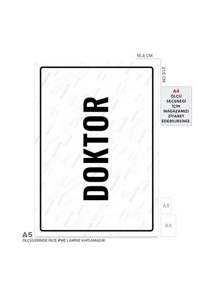 Posterya Ul01845-A5 - Doctor Warning Sign (15.4×21.6cm)