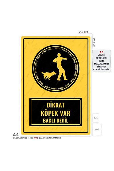 Posterya Ul01459-A4 - Caution Dog Not Tied Warning Sign (21.6×30.3cm)