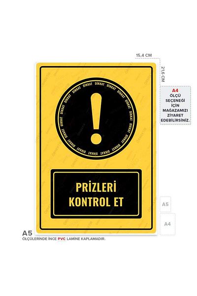 Posterya Ul01545-A5 - Check Sockets Warning Sign (15.4×21.6cm)