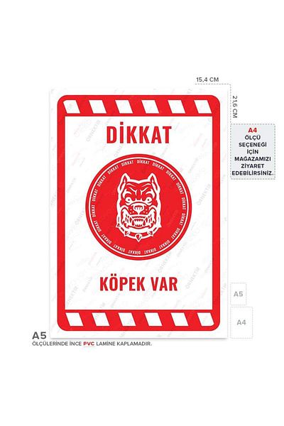 Posterya Ul02170-A5 - Caution Dog Warning Sign (15.4×21.6cm)