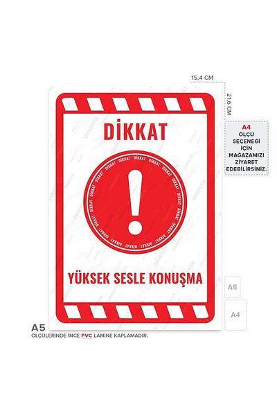 Posterya Ul02303-A5 - Loud Talking Warning Sign (15.4×21.6cm)