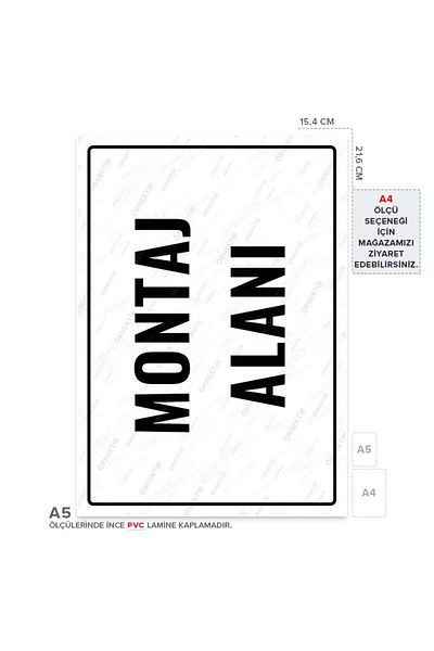 Posterya Ul01818-A5 - Mounting Area Warning Sign (15.4×21.6cm)
