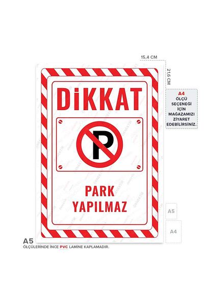 Posterya Ul02704-A5 - No Parking Warning Sign (15.4×21.6cm)